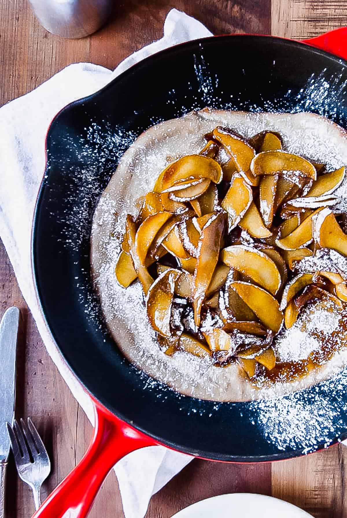 Vegan Dutch Baby with Caramelized Apples and Pears | Heart ...