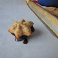 Vanilla Vegan Spritz Cookies with Chocolate Ganache Filling
