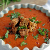 Vegan Roasted Red Pepper and Tomato Soup