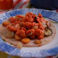 Jalapeno Roasted Red Pepper Salsa + Vegan Zucchini Tacos