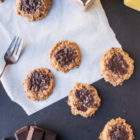 Flourless Peanut Butter + Chocolate Cookies
