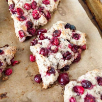 Candied Ginger and Vegan Cranberry Scones