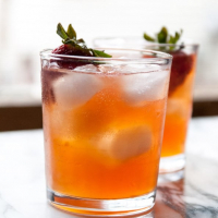 Strawberry Ginger Kombucha Cocktail