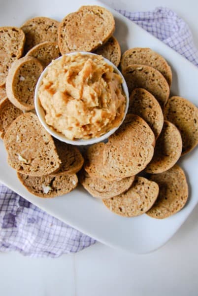 White Bean Dip with Garlic Rubbed Toasts