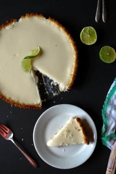 Vegan Key Lime Pie with Toasted Coconut Crust