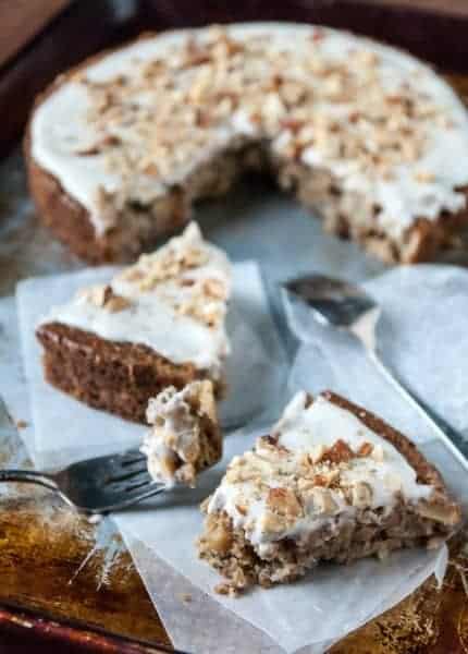Apple Spice Cake with Coconut Cream Frosting//heartofabaker.com