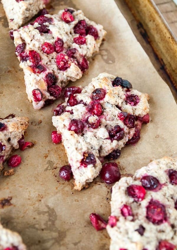 Candied Ginger and Cranberry Scones